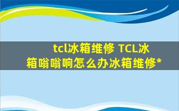 tcl冰箱维修 TCL冰箱嗡嗡响怎么办冰箱维修多少钱